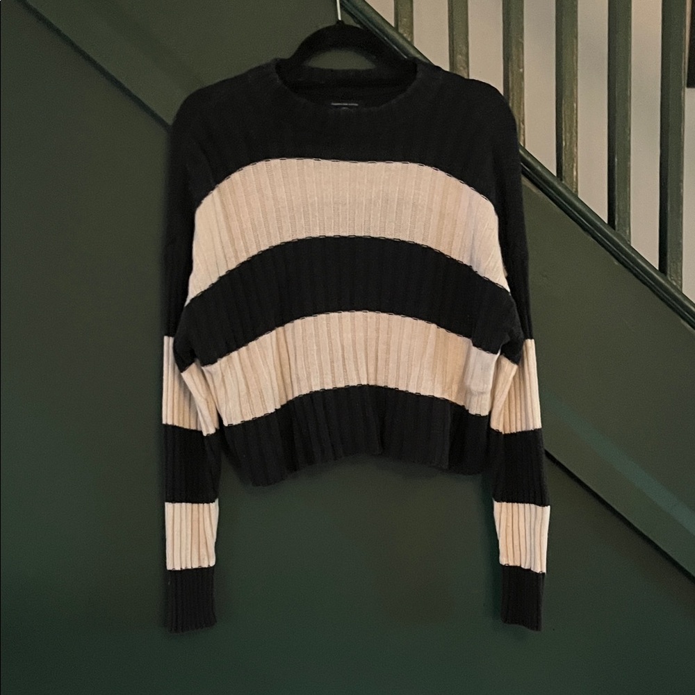 American Eagle Navy Striped Sweater